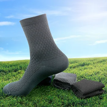 1PairBamboo Vlákniny Ponožky Mužov Dezodorant Ponožka Pevné Priedušná Elastická Kompresia Ponožky Jar Leto Športové Ponožky 2022 Dlhé Ponožky