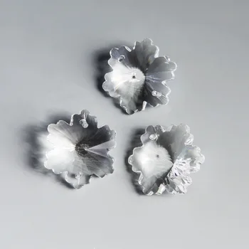 Camal 10pcs 14/30 mm Jasné Snowflower Voľné Crystal Perličiek 2 Otvory Luster Visí Lampa Osvetlenie Časti Suncatcher Strany Opony