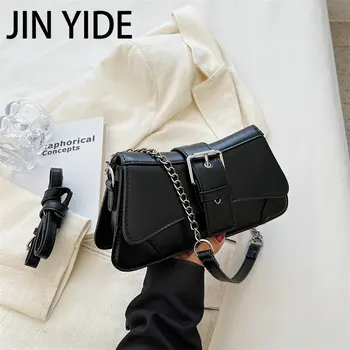 JIN YIDE kórejská Verzia Kabelky Pre Ženy 2022 Nové Vysoko Kvalitné Reťaze Tašky cez Rameno, Luxusné Retro Textúra Módne Messenger Taška