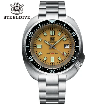 Luxusné Dive Watch Sapphire Crystal SD1974 NOVÉ STEELDIVE Abalone Série NH35 Swiss Svetelný 200M Nepremokavé Mechanické Náramkové hodinky