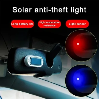 OKEEN LED Auto Falošný Bezpečnostné Osvetlenie, Solárne Anti-Theft Strobo Signál Upozornenie Lampy Auto Baterka Indikátor Alarmu Žiarovka 12V