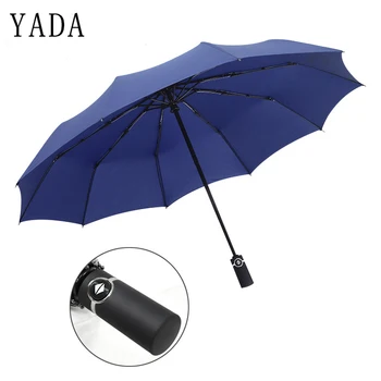 YADA 10K Dizajn Luxusné Veľké Vetru Skladacie Daždivé Automatický Dáždnik Pre Ženy, Mužov, Anti-UV Auto Dáždnik Žena Parasol YD059